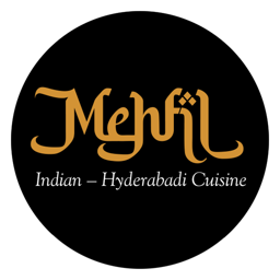 Mehfil Indian Hyderabadi Cuisine logo.